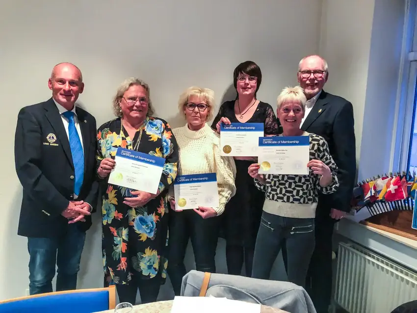 Optagelse af nye medlemmer i Lions Club Horsens