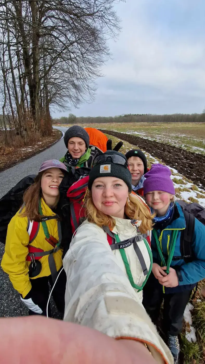 5 seje spejdere på megafed vinterhejk
