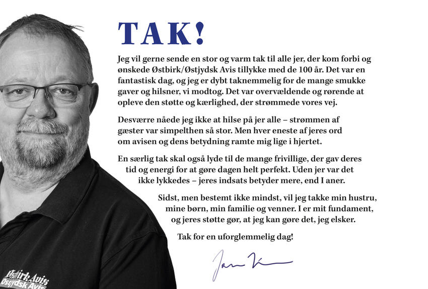Tak for opmærksomheden