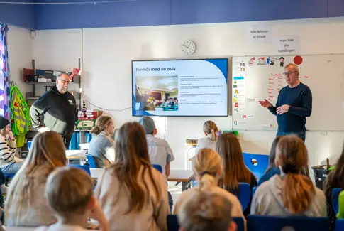 Østbirk Avis gik i skole – og børnene gik til makronerne!