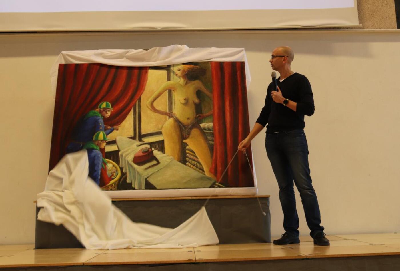 Afsloering af kvium maleri 220119 17