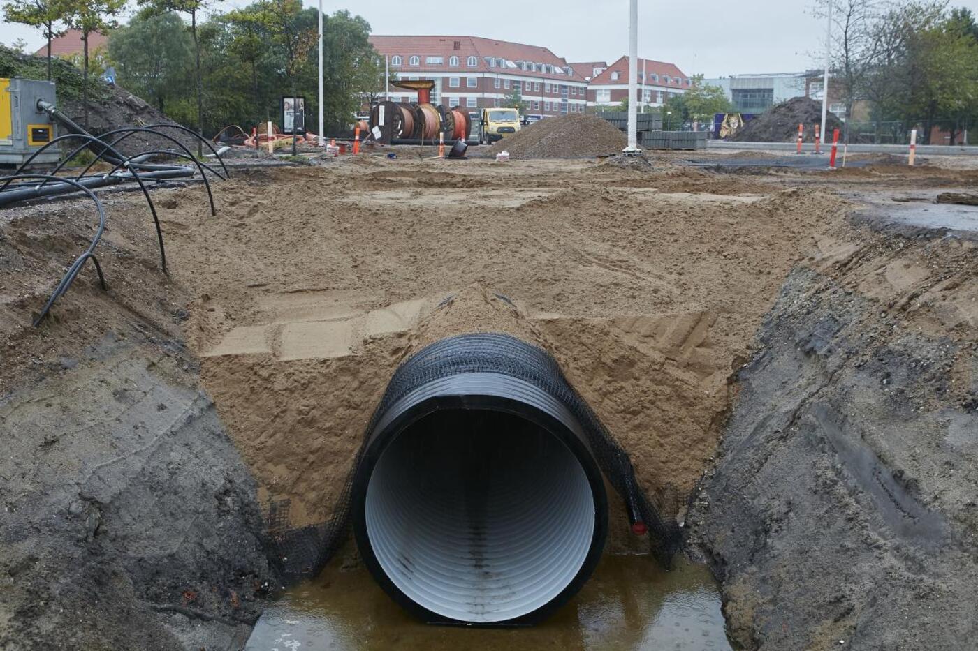 Regnvandsledning raadhusparken
