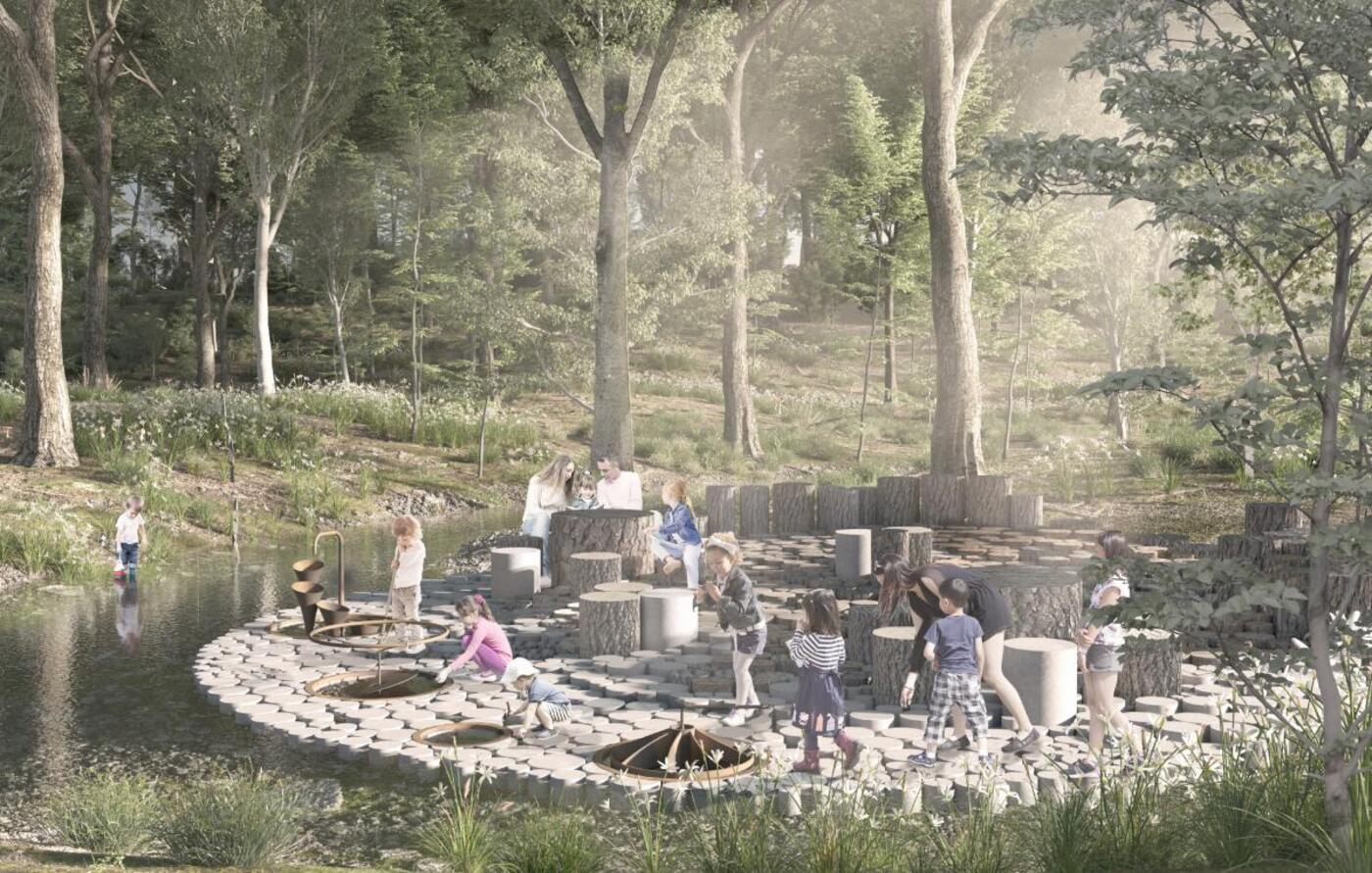 Vandlegeplads ved klokkedals udmundning visualisering