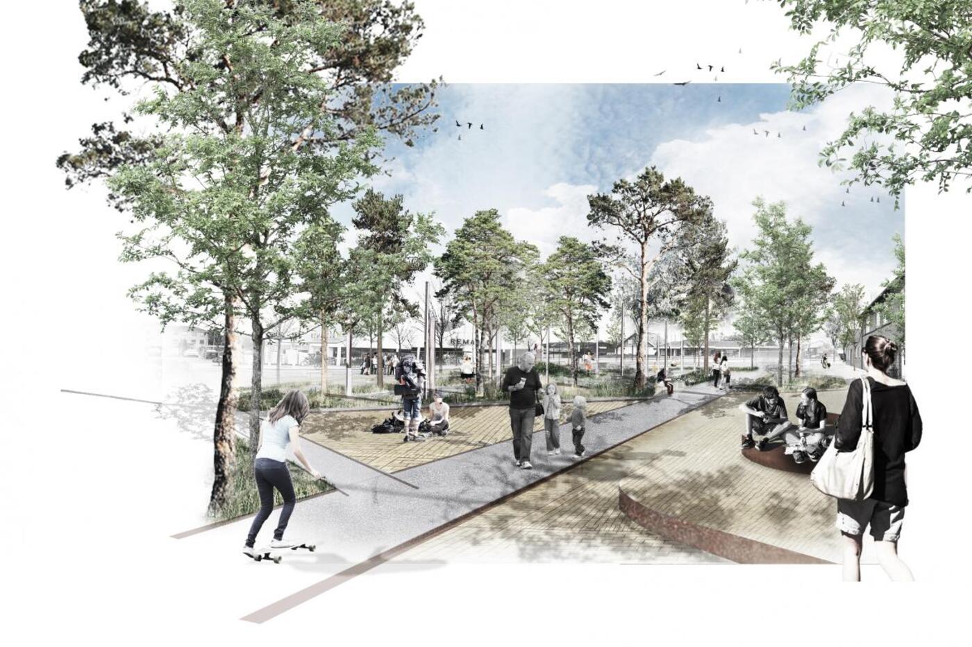 Visualisering banetorvet.