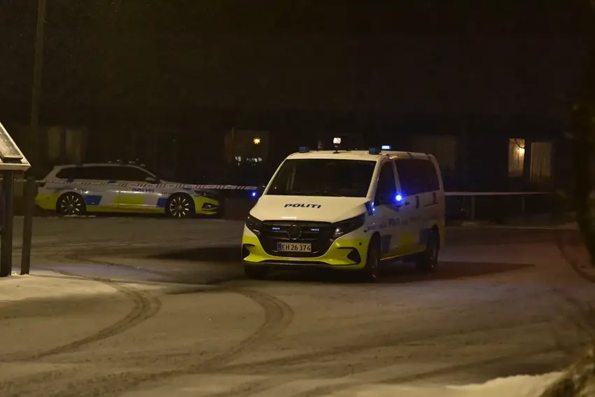 Politibil i Brædstrup