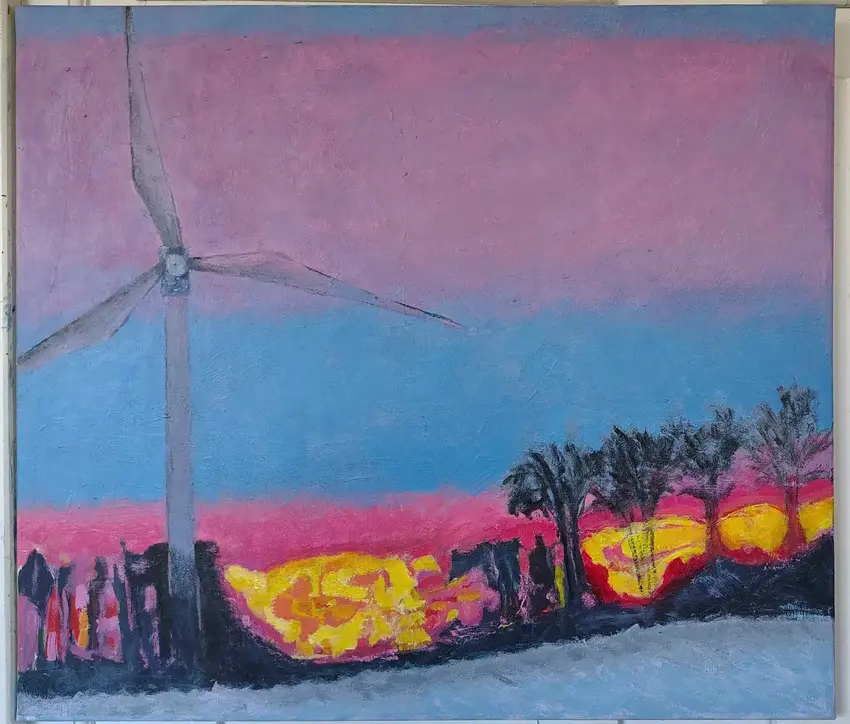 Maleri af Lise Egelund: lys morgen