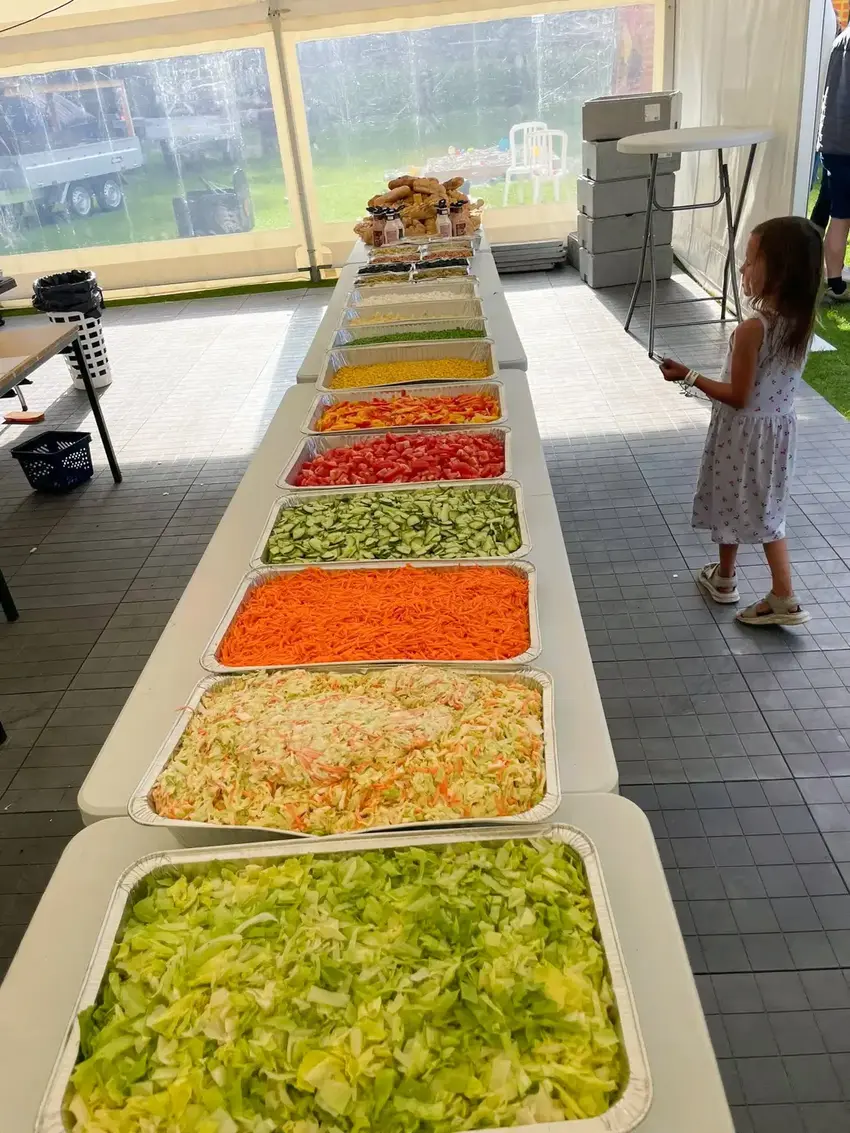 Salatbar i partytelt