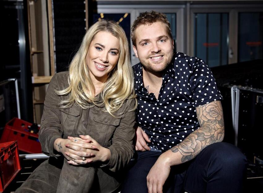 Anne Gadegaard og Joakim Ingversen varmer op til MGP-fest