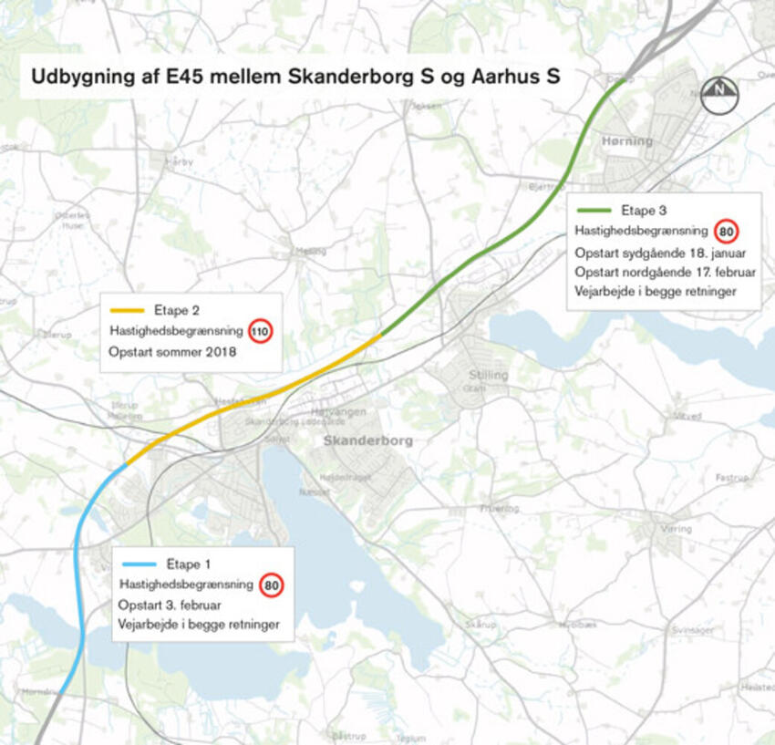 Trafikomlægning på E45 mellem Skanderborg og Aarhus