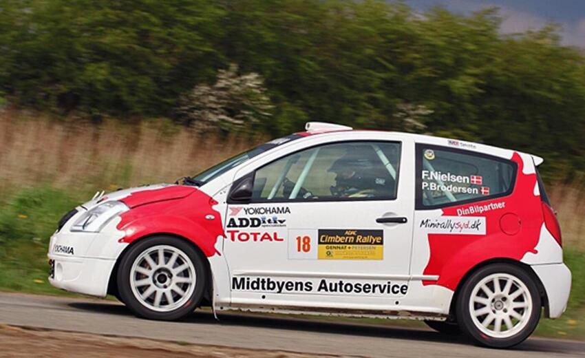 Nielsen og Brodersen kører for en ny topplacering i DM-rally