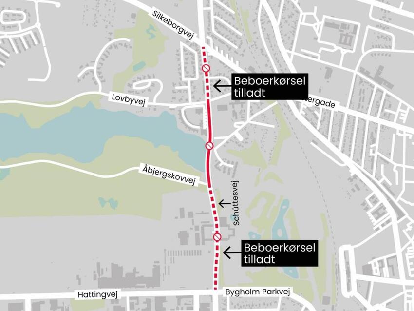 Schüttesvej spærres for trafik i den kommende weekend