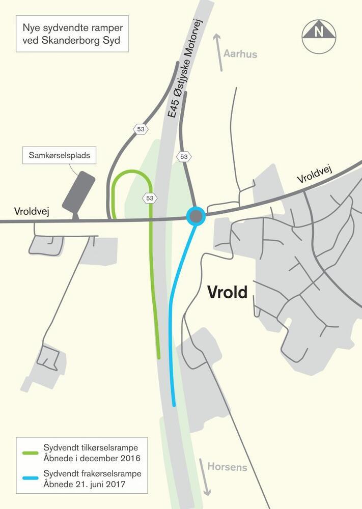 Nu er der bedre forbindelse til motorvejen fra Skanderborg Syd