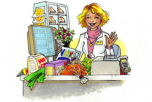 Hjælp med at Danmarks sødeste kassedame 2021