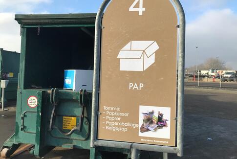 Nye skilte på vej til genbrugspladserne