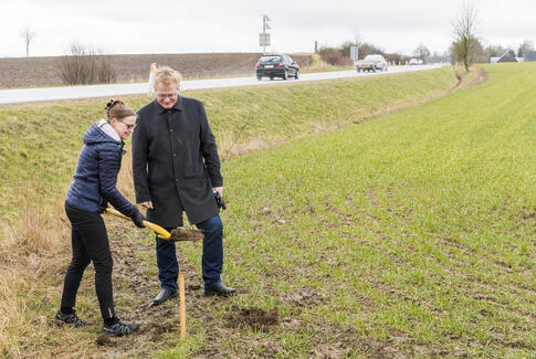 Første spadestik til supercykelsti mellem Sejet og Horsens