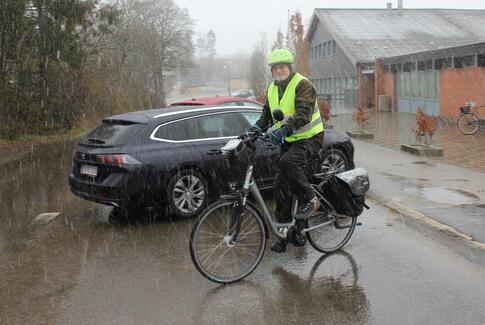 Snevejret kunne ikke stoppe Østbirk-cyklisterne