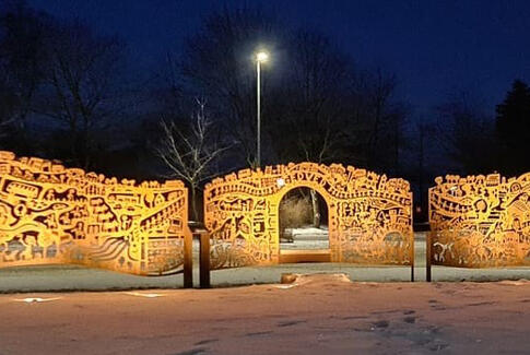 Gedveds nye kunstværk ved skolen