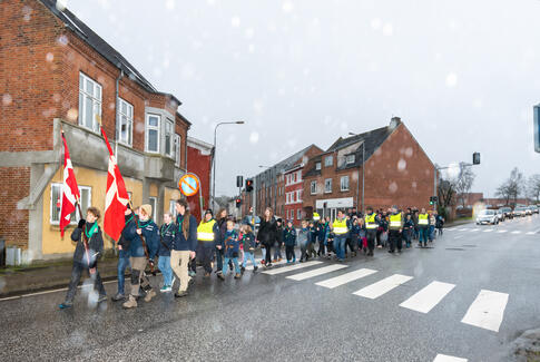 Spejdernes Nytårs parade og familiegudstjeneste