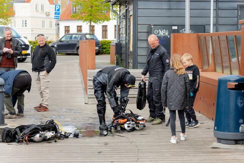 Sportsdykkerne ledte på havnens bund
