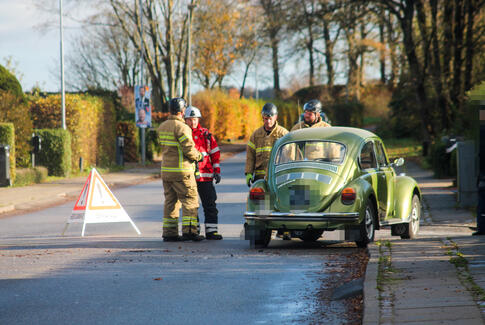 Færdselsuheld i krydset Østergade og Østergårdsvej i Brædstrup