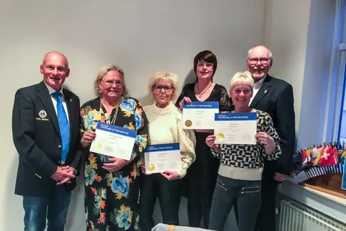 Optagelse af nye medlemmer i Lions Club Horsens