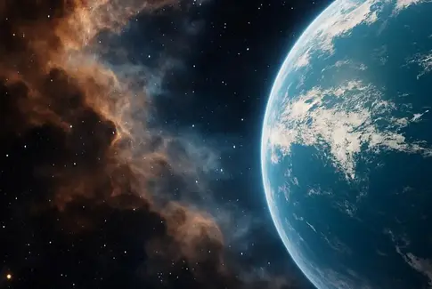 Jorden svævende i universet