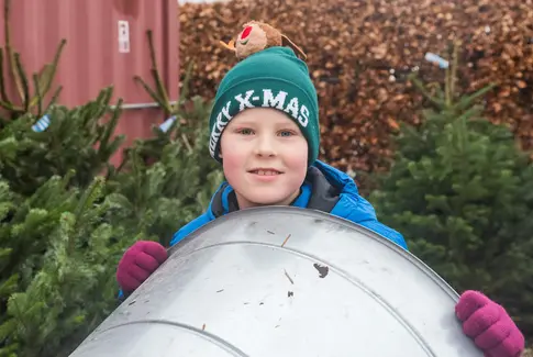 Spejderne i Hovedgård sælger juletræer