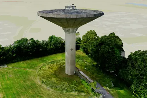 Droner giver præcist overblik over vandtårnets tilstand