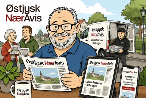 Dropsteder og nyhedsbrev (AI genereret illustration)