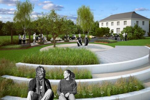 Elever tager første spadestik til ny Ungdomsplads i Brædstrup