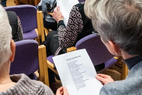 Fællessang i Østbirk Præstegård