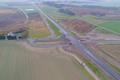 Forbindelsesvejen til motorvejstilslutningen ved Hatting er nu færdig