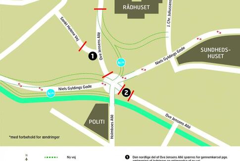 Ove Jensens Allé spærres på mandag