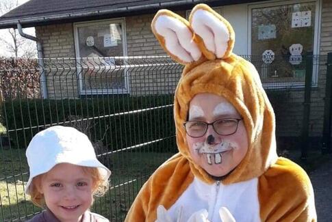 Påskeharen tog imod alle børnene