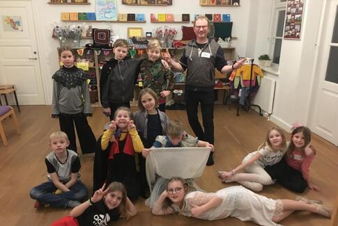 3.B til juniorkonfirmand-weekend i præstegården