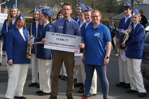 Sponsorpenge til Hovedgård Skoleorkester