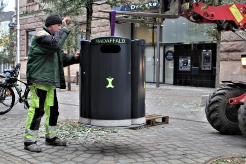 Affaldssorteringen flytter ind i gågaden